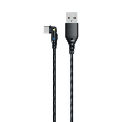 Кабель Stellarway USB-A/C 3A, 1м, нейлоновый с поворотом