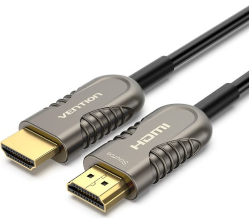 Кабель интерфейсный HDMI-HDMI Vention AAZBQ оптический v2.1 19M/19M - 20м. черный
