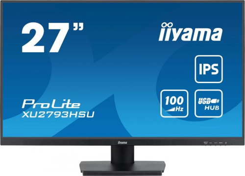 Монитор 27" Iiyama ProLite XU2793HSU-B6 1920x1080 IPS LED 1ms 16:9 250cd 178гр/178гр FHD 100Hz HDMI DP USB черный
