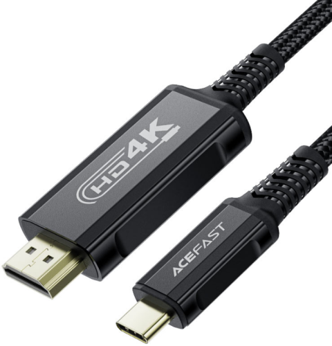 Кабель ACEFAST C1-10 USB-C - HDMI HD video cable. Цвет: черный