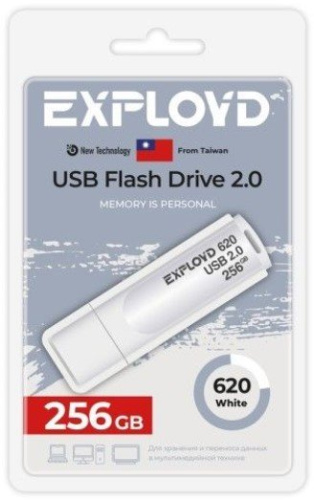 Накопитель USB 2.0 256GB Exployd EX-256GB-620-White 620 белый