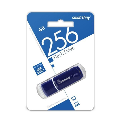 Накопитель USB 3.0 256GB SmartBuy SB256GBCRW-B Crown синий