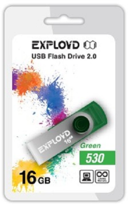 Накопитель USB 2.0 16GB Exployd 530 зелёный