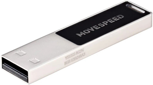 Накопитель USB 2.0 8GB Move Speed YSUSS-8G2N YSUSS металл серебро (с подсветкой)