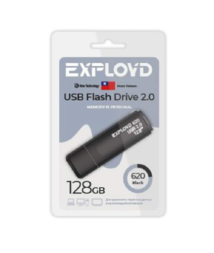 Накопитель USB 2.0 128GB Exployd EX-128GB-620-Black 620, чёрный