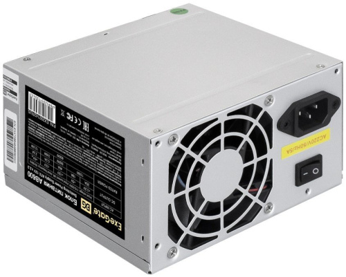 Блок питания ATX Exegate EX292142RUS-PC 600W, 80mm fan, кабель 220V