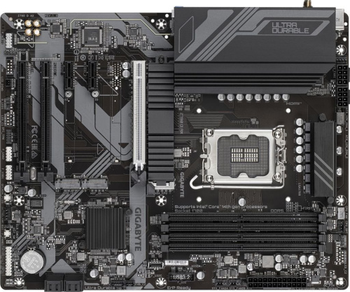 Материнская плата ATX GIGABYTE Z790 D AX (LGA1700, Intel Z790, 4*DDR5 (7600), 4*SATA 6G RAID, 3*M2, 3*PCIe, 2.5Glan, WiFi, BT, HDMI, DP, 5*USB 3.2, US
