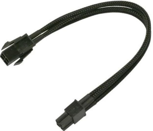 Удлинитель Nanoxia NXP4V3E 4-pin P4, 30см, индивидуальная оплетка, черный