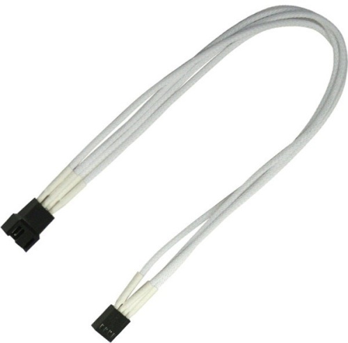 Удлинитель Nanoxia NXPWV3EW 4-pin PWM, 30см, индивидуальная оплетка, белый