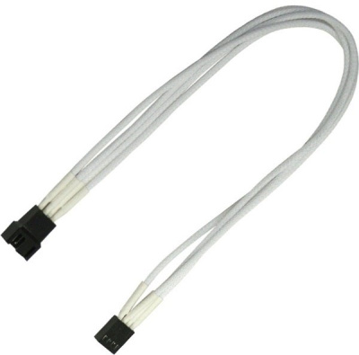 Удлинитель Nanoxia NXPWV3EW 4-pin PWM, 30см, индивидуальная оплетка, белый