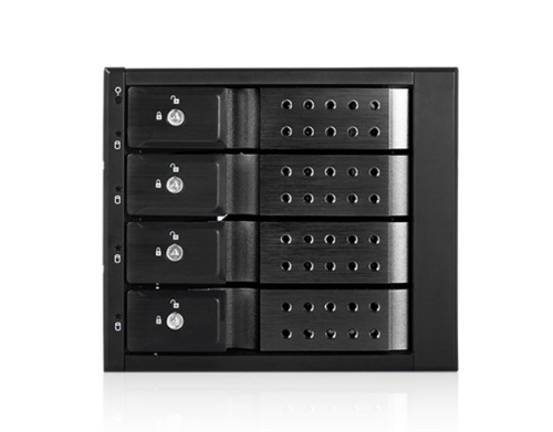 Корзина Procase T3-304-SATA3-BK 4 SATA3/SAS 6Gb hotswap aluminium mobie rack (3x5,25) Black