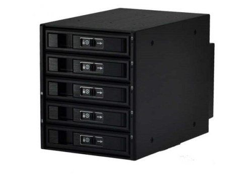 Мобильное шасси Procase L3-305-SATA3-BK 5 SATA3/SAS 6Gb, черный, с замком, hotswap aluminium mobie rack module (3x5,25) 1xFAN 80x25mm