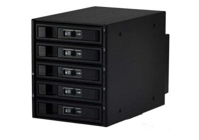 Мобильное шасси Procase L3-305-SATA3-BK 5 SATA3/SAS 6Gb, черный, с замком, hotswap aluminium mobie rack module (3x5,25) 1xFAN 80x25mm