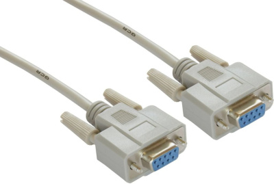 Кабель интерфейсный 0-модемный GCR 9F/9F GCR-DB901-3m 3 м, COM порта, серый, 30 AWG,