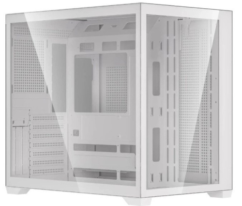 Корпус ATX ACCORD ACC-ZA06W белый, без БП, боковая и фронтальная пенль из закалённого стекла, USB 2.0, USB 3.0, USB 3.1