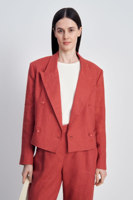 Двубортный укороченный жакет