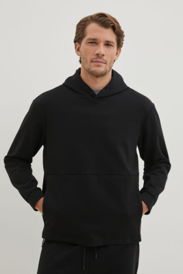 Худи прямого силуэта с капюшоном