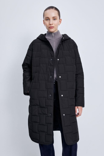 Утепленное стеганое полупальто