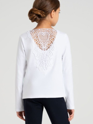 Фуфайка трикотажная для девочек (футболка с длинными рукавами)