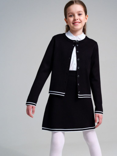 Комплект трикотажный для девочек: кардиган, юбка