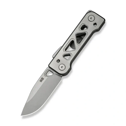 Складной нож WE Knife Tyro, сталь CPM 20CV, рукоять титан, серый