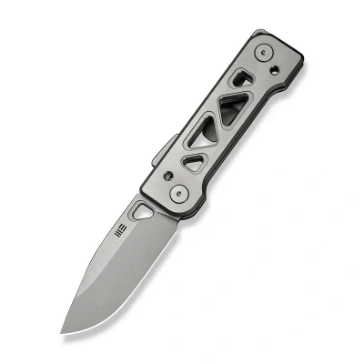 Складной нож WE Knife Tyro, сталь CPM 20CV, рукоять титан, серый