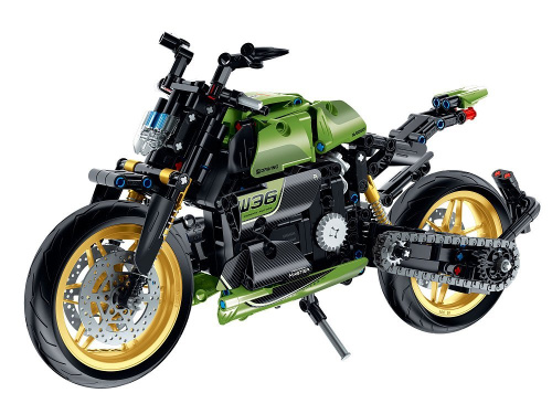 6836_MK Конструктор Зеленый мотоцикл