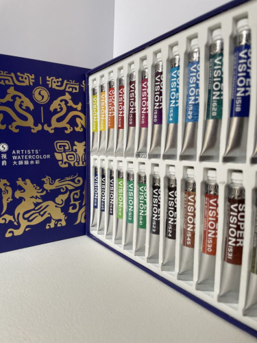 Набор акварели Super Vision "Master" 24 цв*8 мл туба в картонной коробке