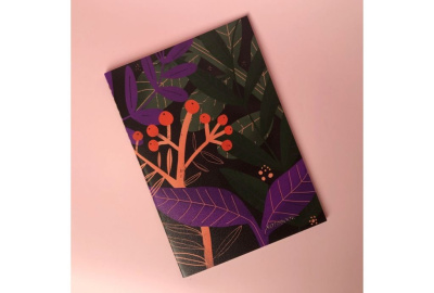 Тетрадь в точку First А5 24 л 90 г, скругленные края, бумага слоновая кость, сшивка