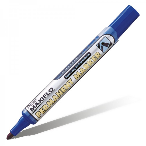 Маркер перманентный с жидкими чернилами Pentel "Maxiflo" 4,5 мм пулеобразный наконечник, синий