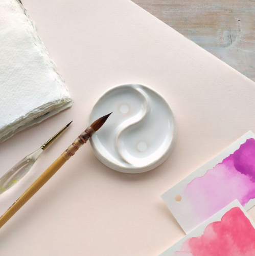 Палитра художественная керамическая "Инь Ян"