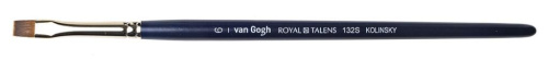 Кисть колонок №6 плоская укороченная Van Gogh "132S" короткая ручка