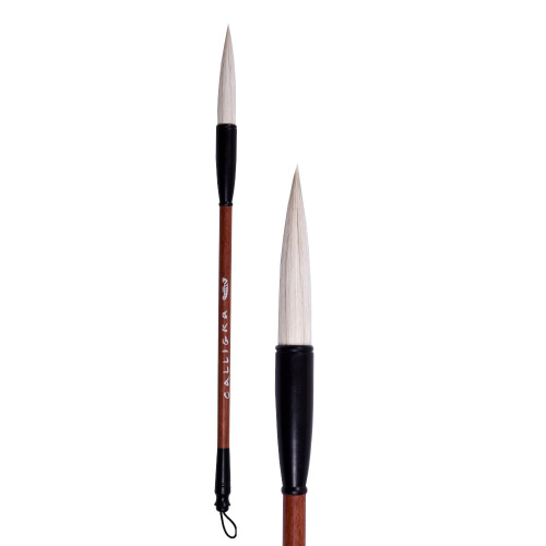 Кисть для каллиграфии из козы, ворс мягкий, диам -11 мм, CALLIGRA 006, ручка деревянная