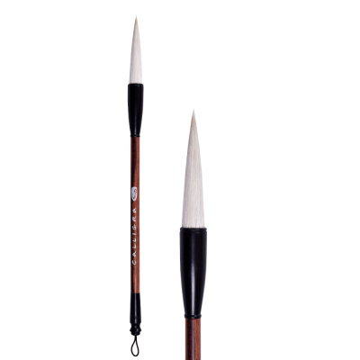 Кисть для каллиграфии из козы, ворс мягкий, диам -13 мм, CALLIGRA 008, ручка деревянная