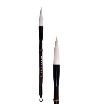 Кисть для каллиграфии из козы, ворс мягкий, диам -13 мм, CALLIGRA 097, ручка деревянная