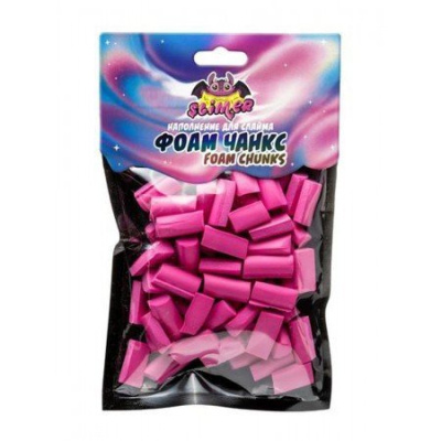 Наполнение для слайма Slimer Foam Chunkc, Ярко-розовый