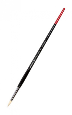 Кисть синтетика жесткая №6 круглая Talens "Amsterdam 351" длинная ручка