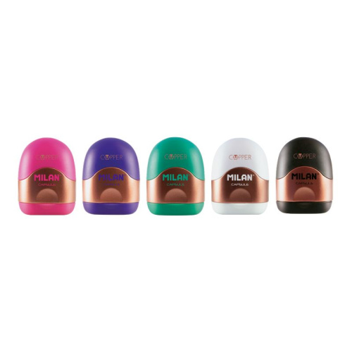 Точилка Milan "Capsule Copper" пластиковая, 1 отверстие, цвет