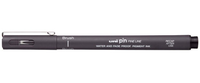 Линер UNI PIN brush 200 (S) кисть, темно-серый