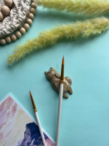 Подставка под кисти "Котик бежевый" 8,5х3,0 см