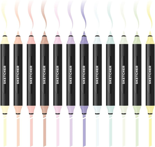 Маркер для скетчинга Molotow "Sketcher" BE455 c кистью и скошенным пером caramel