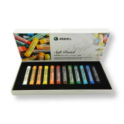 Набор пастели художественной Maries 12 цв, CY-5 круглая, 65х10 мм, в картоне