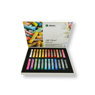 Набор пастели художественной Maries 24 цв, CY-6 круглая, 65х10 мм, в картоне
