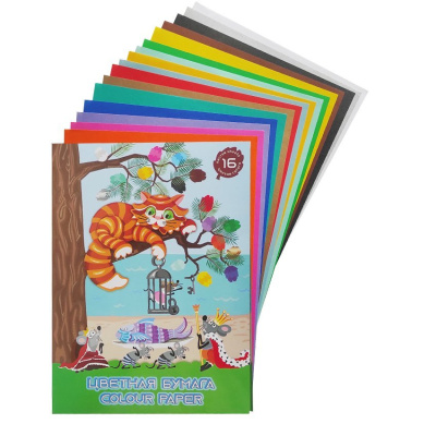 Набор цветной бумаги Лилия Холдинг "Мышки договариваются" 205х284 мм 16 цв 16 л