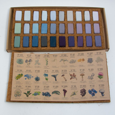 Набор пастели сухая, мягкая ручной работы EARTHBERRY "Иней", 30 цветов