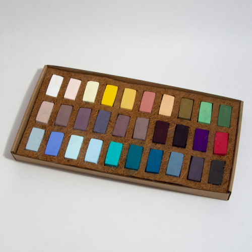 Набор пастели сухая, мягкая ручной работы EARTHBERRY "Полевые цветы", 30 цветов