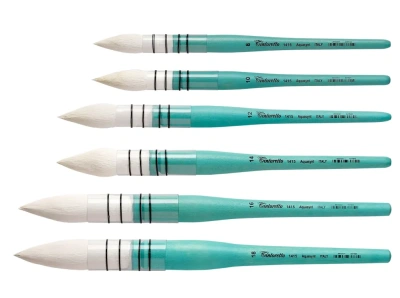 Кисть имитация козы круглая Tintoretto "Aquasynt" французское крепление