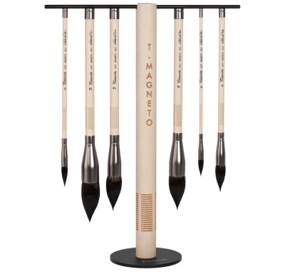 Кисть имитация белки №8 круглая, заостренная Tintoretto "Magneto" на короткой ручке с магнитным нако