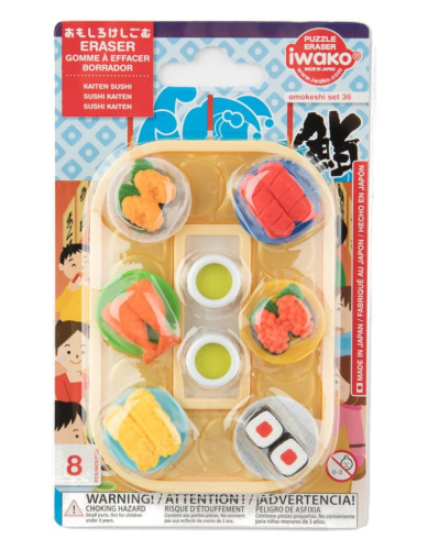 Ластик "IWAKO Conveyor Belt Sushi", блистер