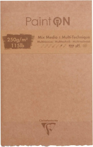 Блок-склейка Clairefontaine "Paint'On" 13.9х21.5 см 50 л 250 г, неровный край